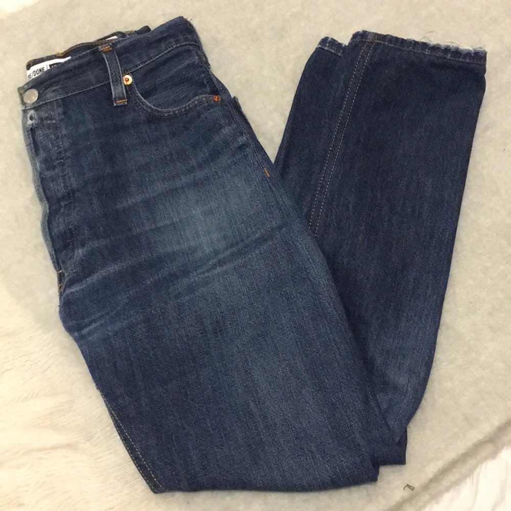 *SOLD* PRICE DROP! Re/done high rise jeans